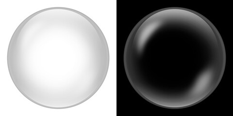 Transparent glass sphere. Glass ball. Bubble. Buy. Snow globe. Crystal ball. mockup