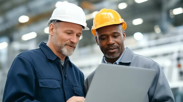Teamwork in action: Industrial engineers optimizing processes on the factory floor.