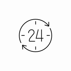 24 hour long icon sign vector