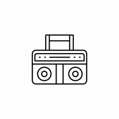 boombox player icon sign vector