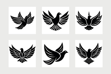 Naklejka premium Bird dove icon vector illustration.