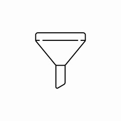 funnel utensil icon sign vector