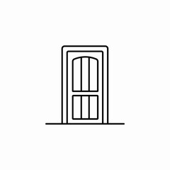 glass panel door icon sign vector