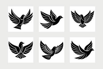  Bird dove icon vector illustration.