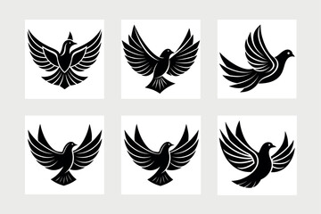 Bird dove icon vector illustration.