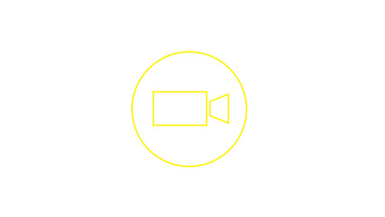 Abstract  circle recorder camera icon logo design,video camera icon on white white background.