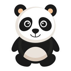 Obraz premium panda vector image on white background