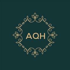 Letter AQH Logo Icon Design