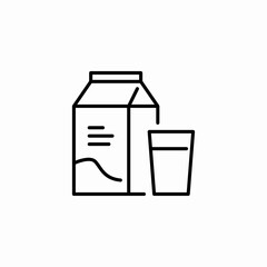 milk package glass icon sign vector