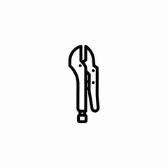 pliers tool icon sign vector