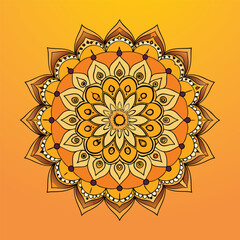 Decorative luxury purple colorful mandala template with arabesque style