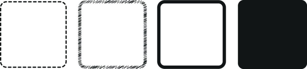 Trendy Black Box Vector Collection – Modern Geometric Shapes, Artistic Symbols, and Design Elements Set for Creative Illustration and Graphic Projects