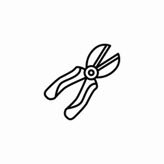 pruning shears icon sign vector