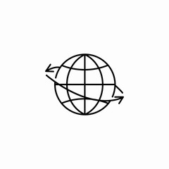 round the world icon sign vector