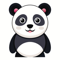 Fototapeta premium panda vector image on white background