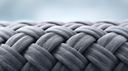Close-Up of Dense Black and White Fabric Weave Texture