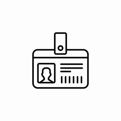 staff badge icon sign vector