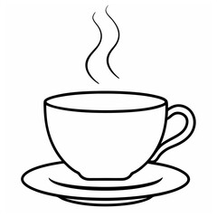 A vector of cup outline design Art & Illustration