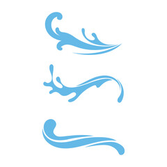 water and Waves beach logo and symbols template icons app