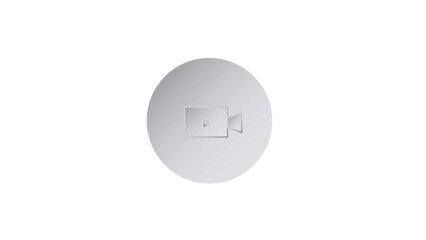 Abstract  circle recorder camera icon logo design,video camera icon on white white background.
