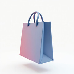 Colorful Single Shopping Bag Emoji — 3D Rendering of a Vibrant Single Shopping Bag Emoji