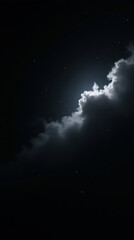 Conceptual Dark Matter Cloud Suspended in Darkness with Space for Text