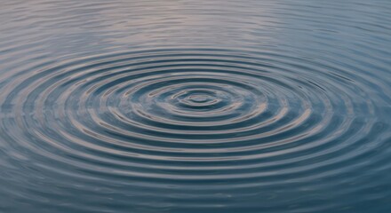 Fototapeta premium Concentric water ripples create a mesmerizing pattern on a calm surface