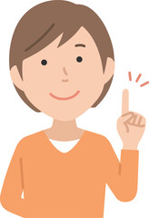 Female workers pointing