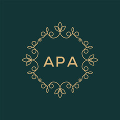 APA logo design vector template