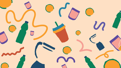 Blender and orange slice background