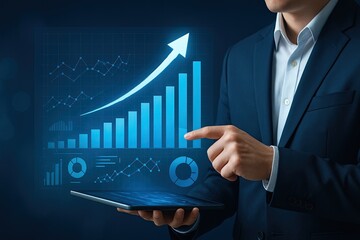 Business growth and data analysis with technology 