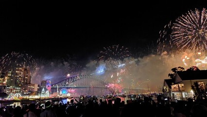 Obraz premium fireworks over the city Sydney 