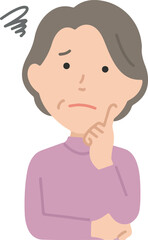 Worried older woman