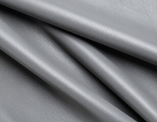 Fototapeta premium Gray leather with draped wrinkle surface texture