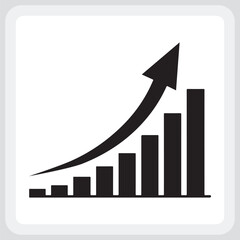 Illustrative graphic of upward trending data and growth