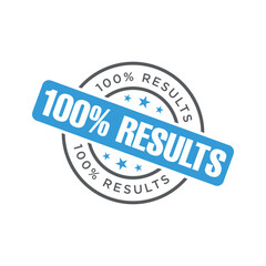 100% Results Letter Rubber Stamp Template