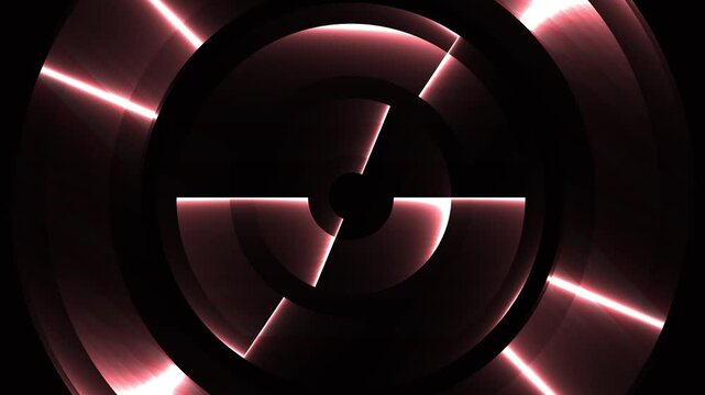 Animation abstract rings glass technology light background