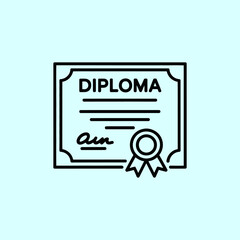 Diploma certificate icon vector illustration