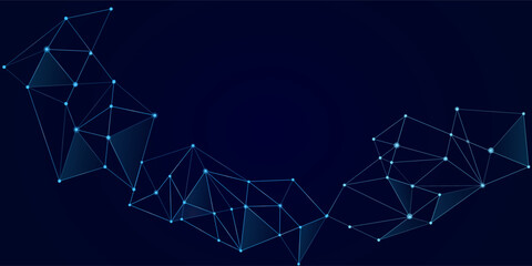 Abstract technology Network background with polygonal shapes on white Vector nodes, digital connection, science technology, data structure, layout, connected points, web.