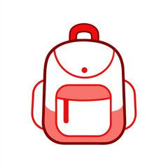 Obraz premium Backpack Doodle Sketch Vector on White Background