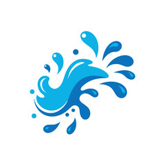 Creative Water Splash Elements Vector Pack on White Background