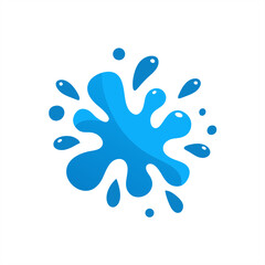 Creative Water Splash Pack with Various Shapes Vector on White Background