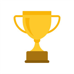 Gold Award Cup Illustration on White Background