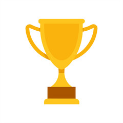 Gold Sports Trophy Cup Clipart on White Background