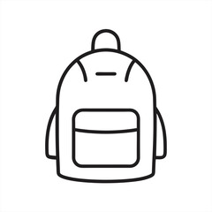 Hand Drawn Backpack Illustration on White Background