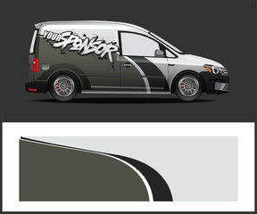 Van Wrap Design with Abstract Graphics Vehicle wrap