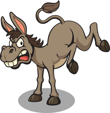 Cartoon Angry Donkey
