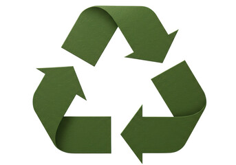 Obraz premium Isolated Green Recycle Symbol Representing Environmental Sustainability