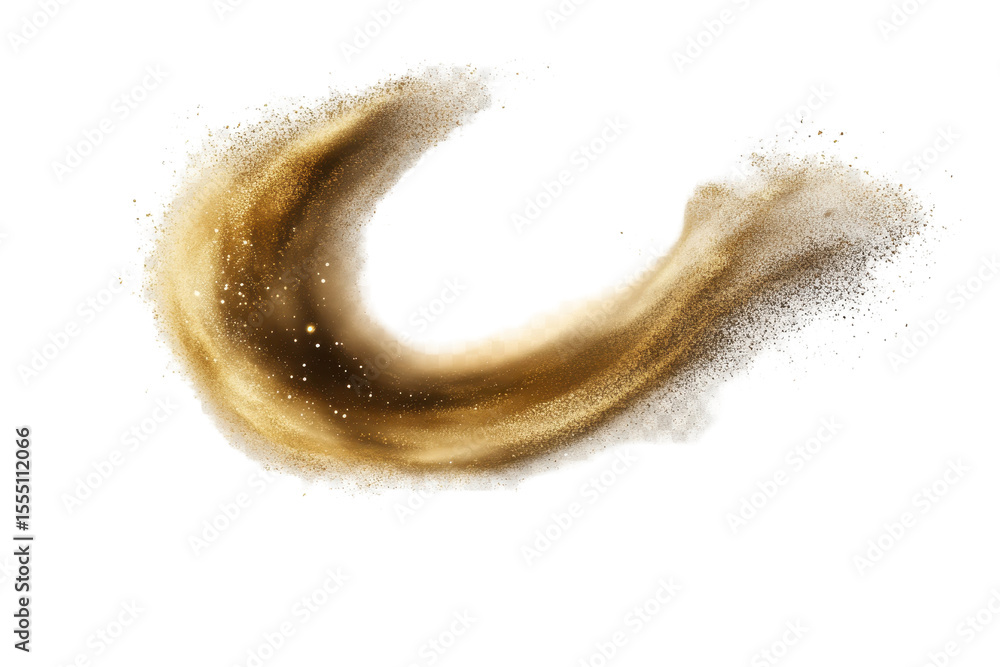 Poster gold dust swirl movement showcasing dynamic motion and vibrant texture for creative design applicati