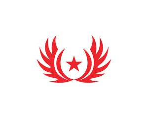 Wings logo and symbols app template icons